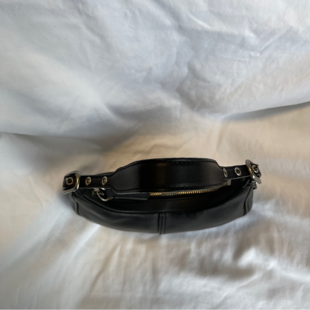 SOLD 🔴 Coach bag zoe 9593 black leather bag vintage RARE shoulder bag - Picture 7 of 17